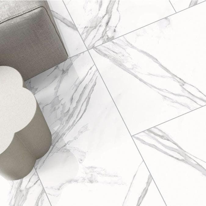 بلاط أرضيات بورسلين كارارا أبيض لامع 60×120 سم