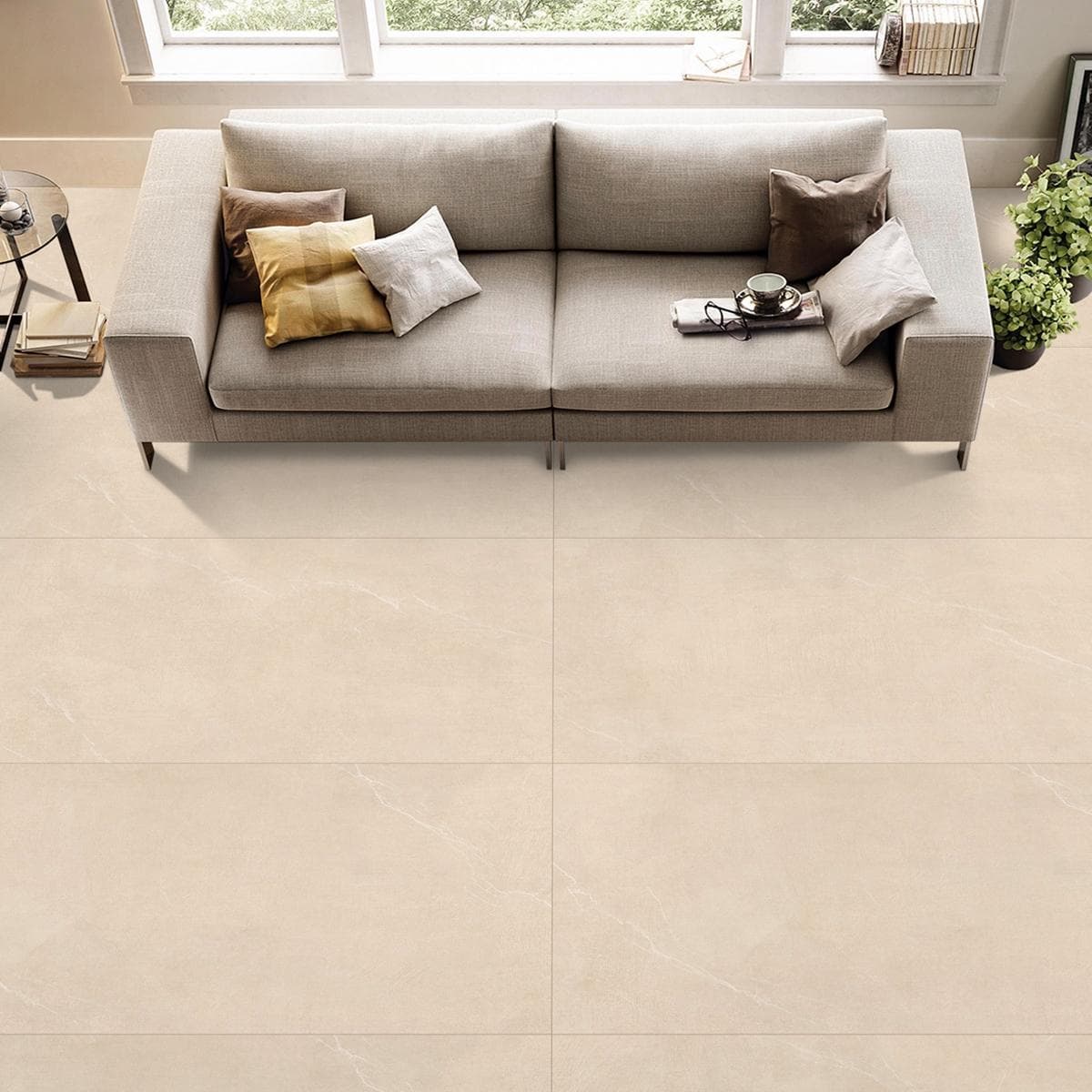 Forster Porcelain Floor Tile Matt Beige 60X120 cm