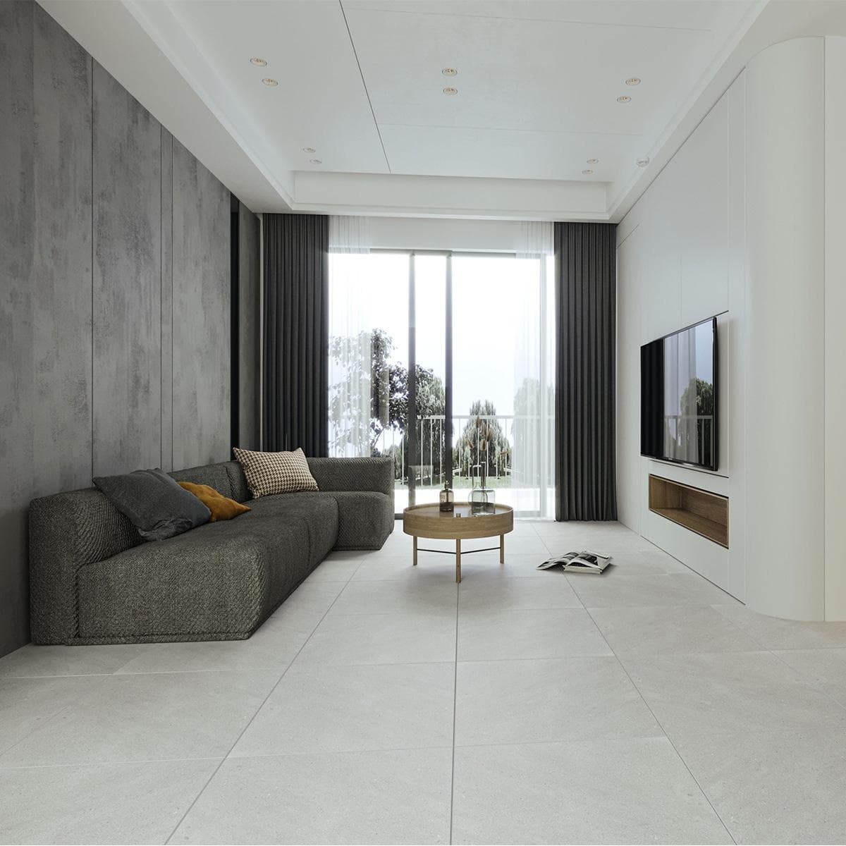 Dylan Ceramic Outdoor Floor Tile Matt Grey 60X60 cm
