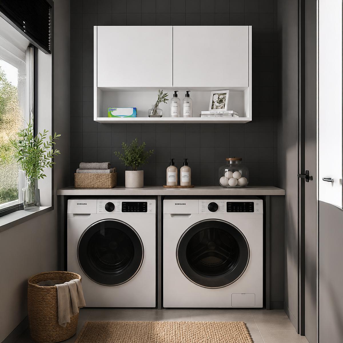 Derin Storage Cabinet White 100X30X60 cm