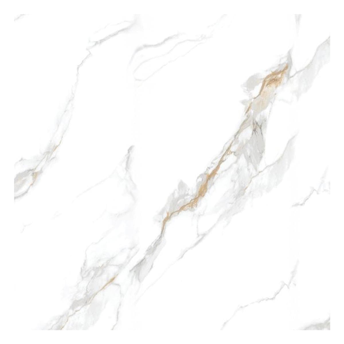 بلاط أرضيات بورسلين داما أبيض لامع 60×60 سم