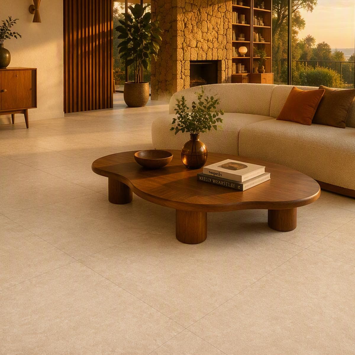 Nivan Ceramic Floor Tile Matt Beige 60X60 cm