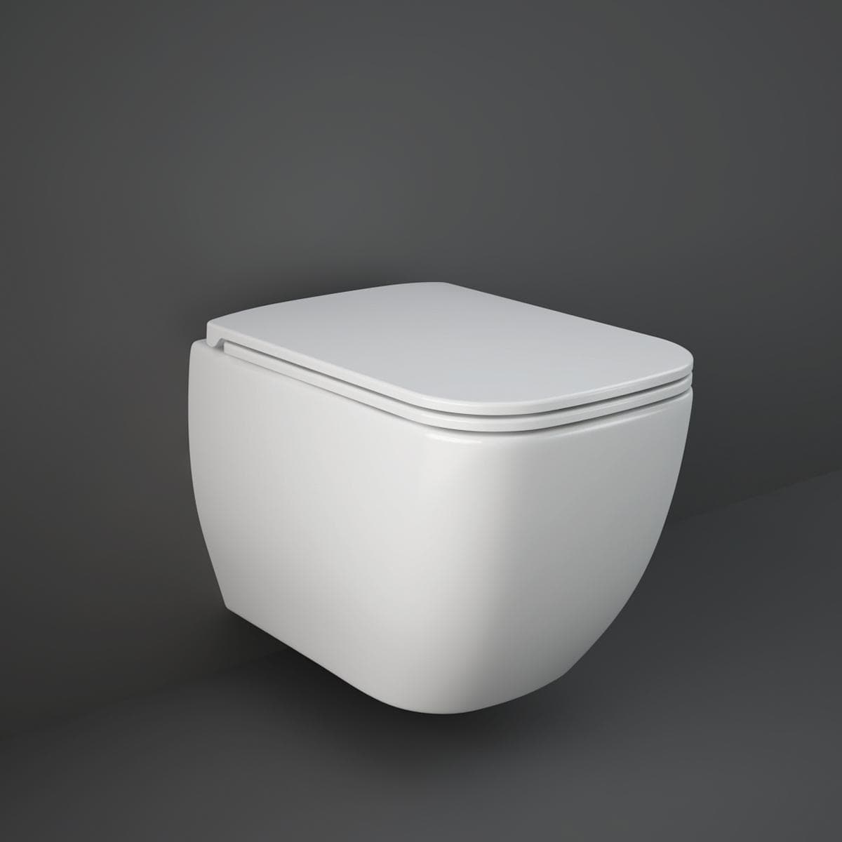 مرحاض راك متروبوليتان بدون حافة معلق على حائط