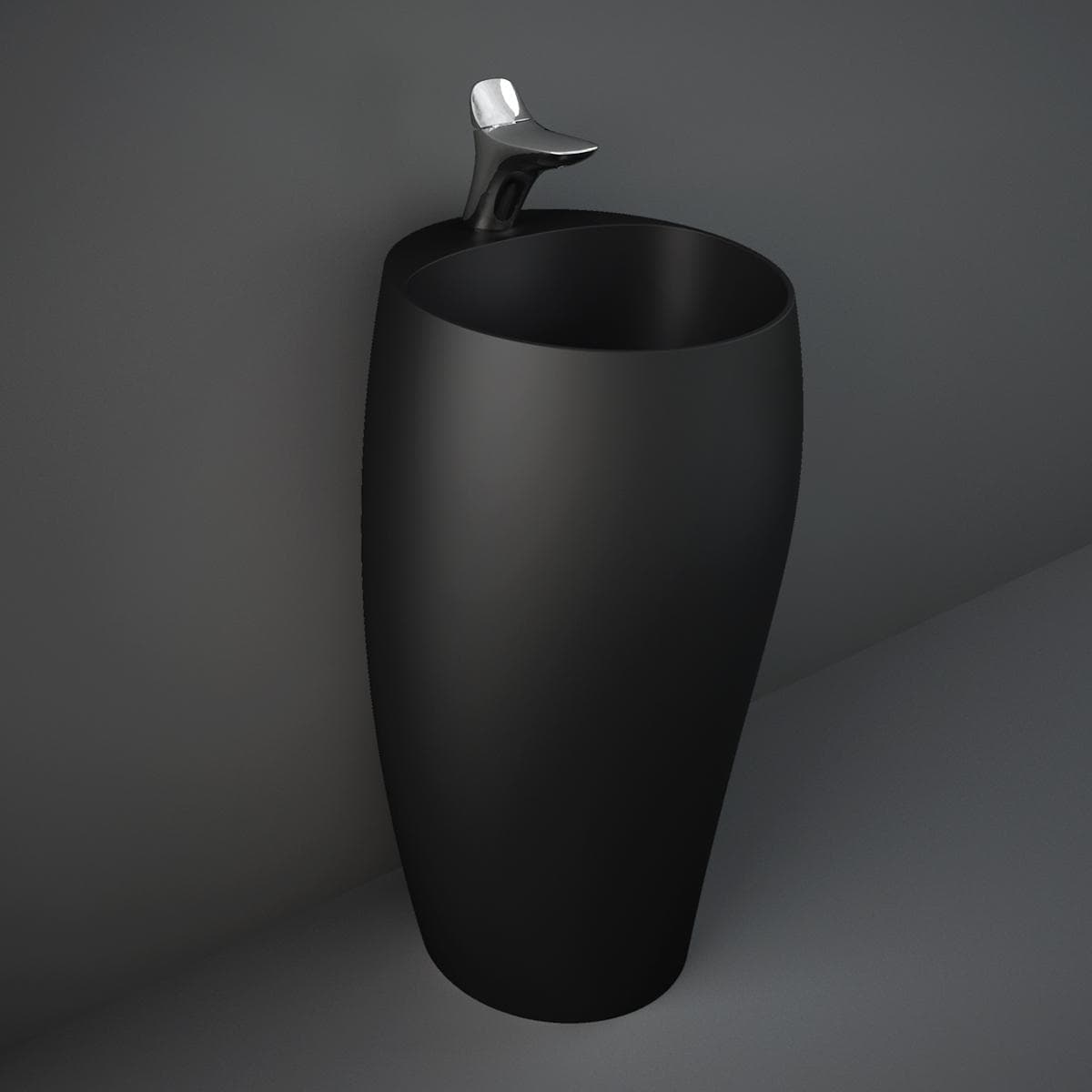 مغسلة قائمة راك كلاود أسود غير لامع 50 سم