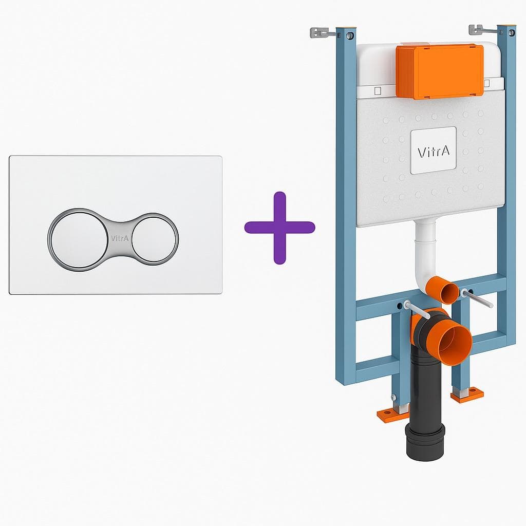 Vitra Concealed Tank with Sirius Push Plate