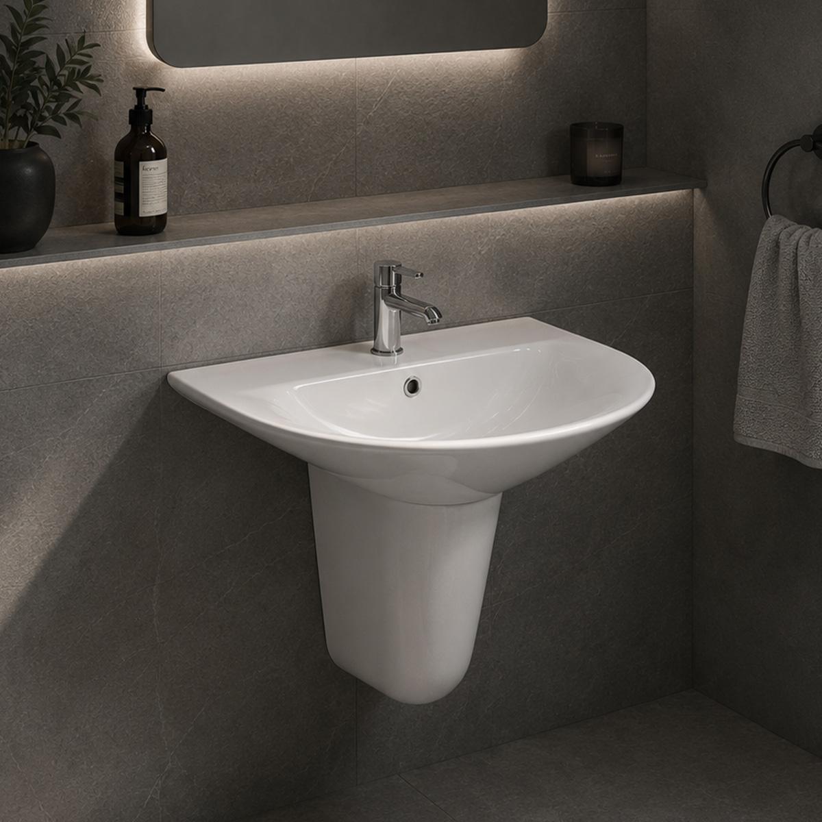 Rak Morning Wash Basin + Half Pedestal
