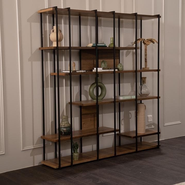 Cooper Bookshelf Natural Walnut/Black