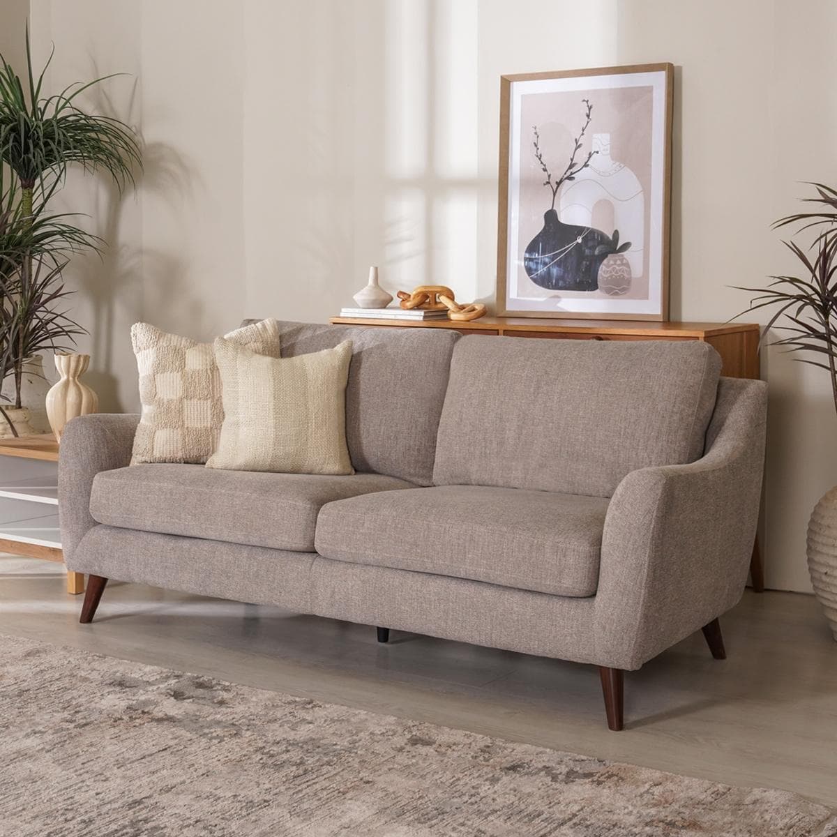 Sila 3 Seater Light Taupe Sofa