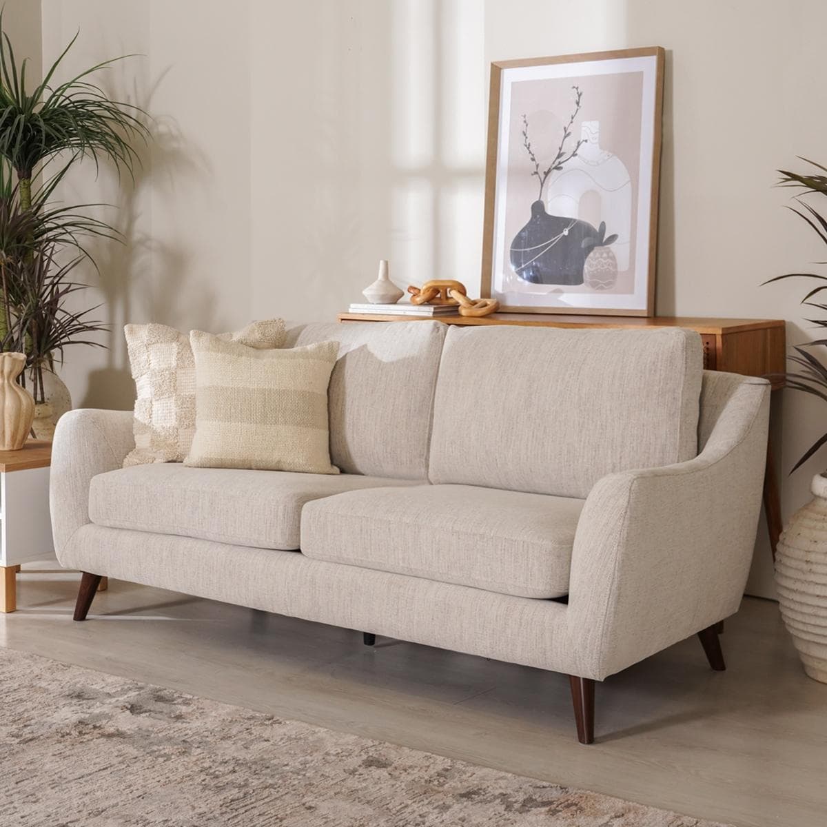 Sila 3 Seater Sofa Beige