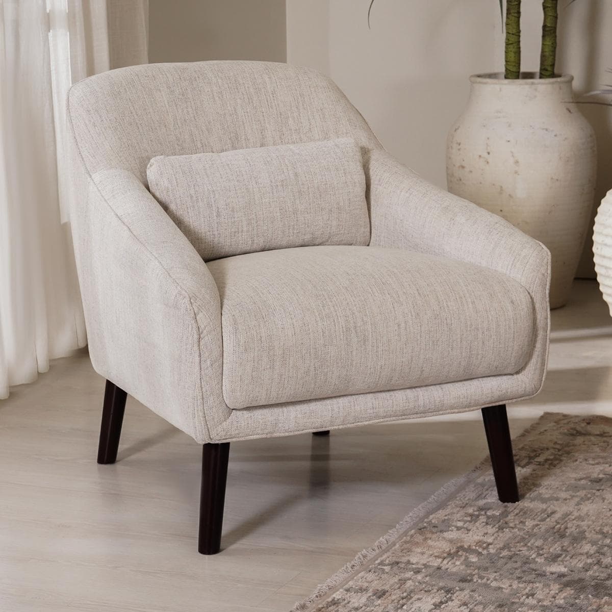 Sila 1 Seater Beige Sofa