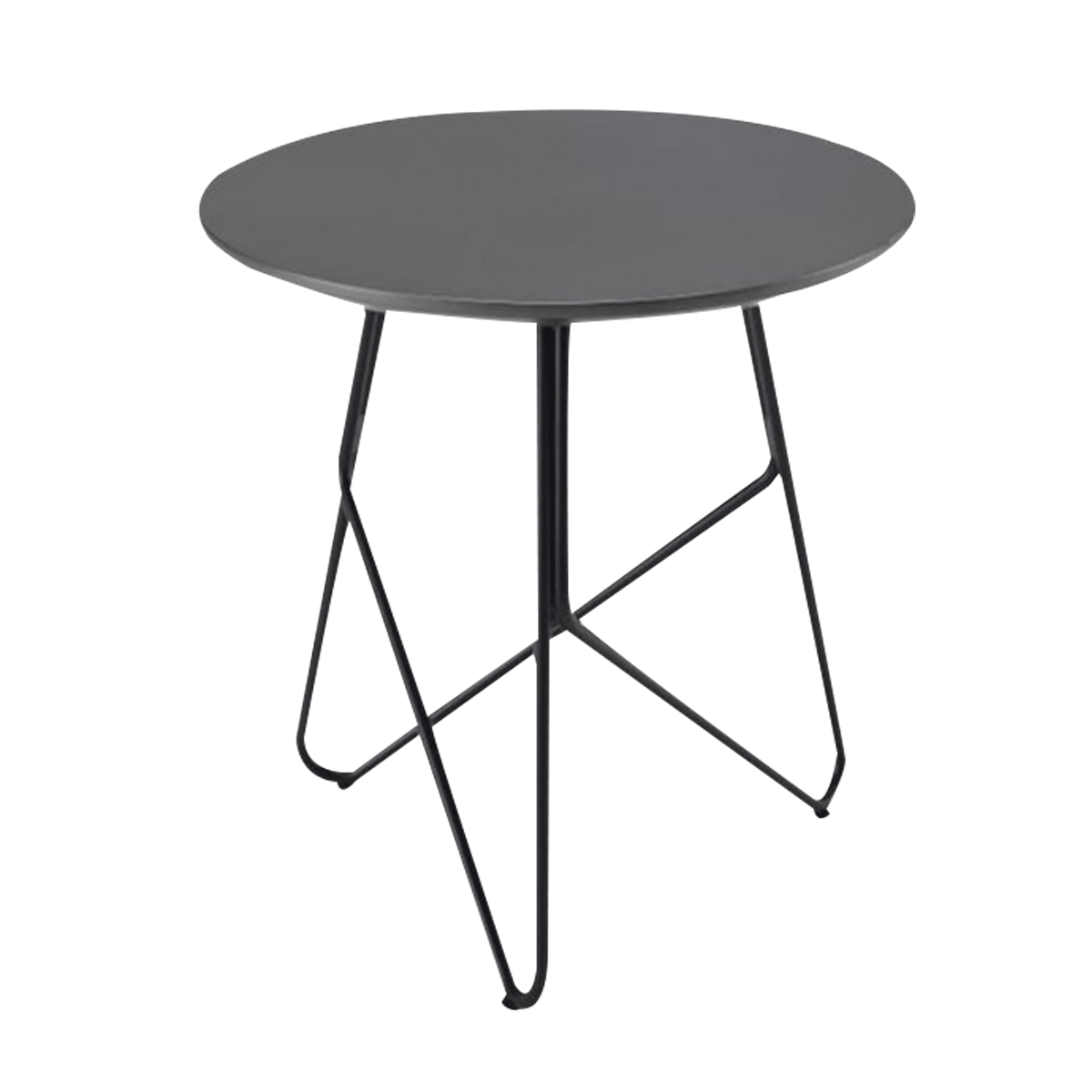 طاولة قهوة دائرية أنبوبية رمادية