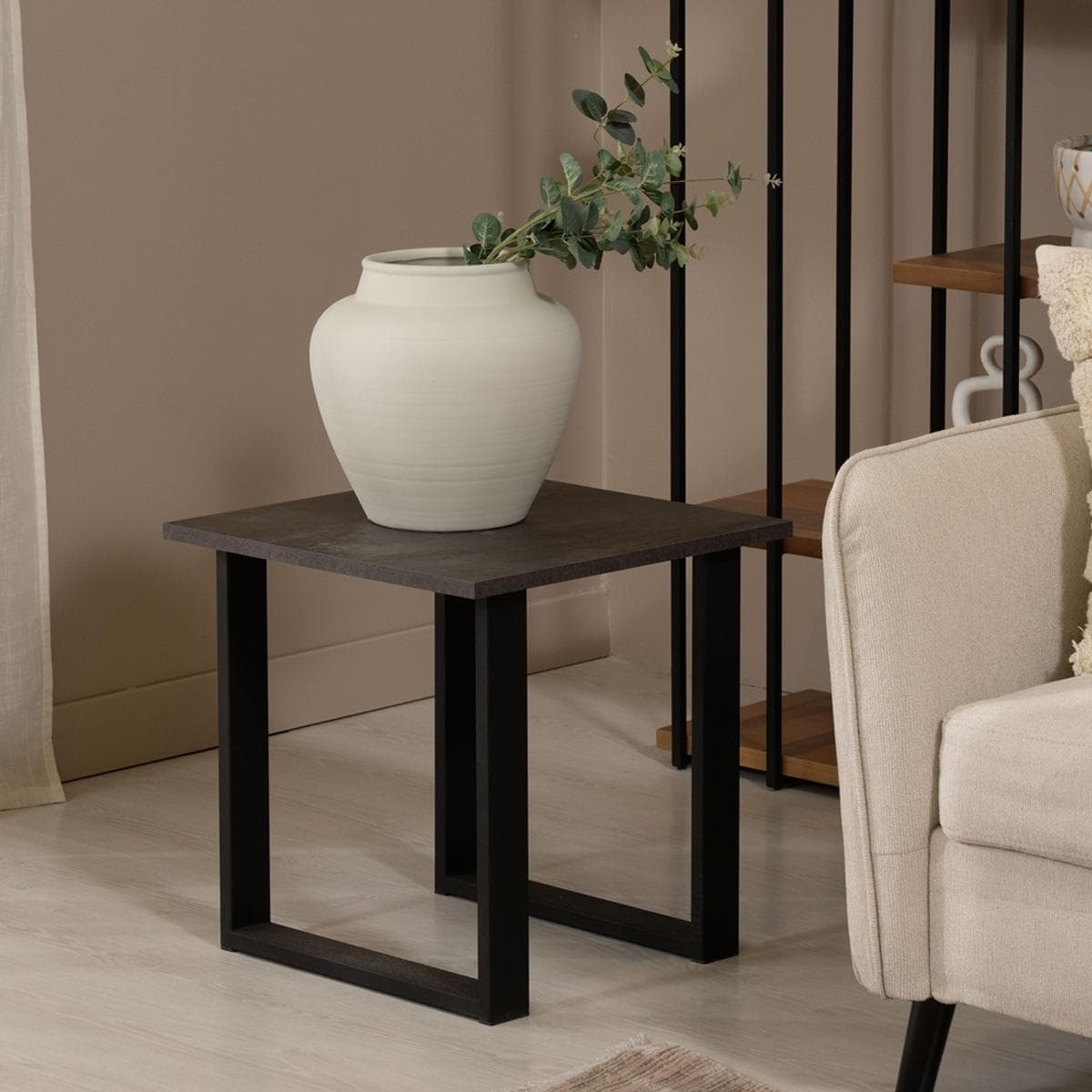 Moriah End Table Grey/Black