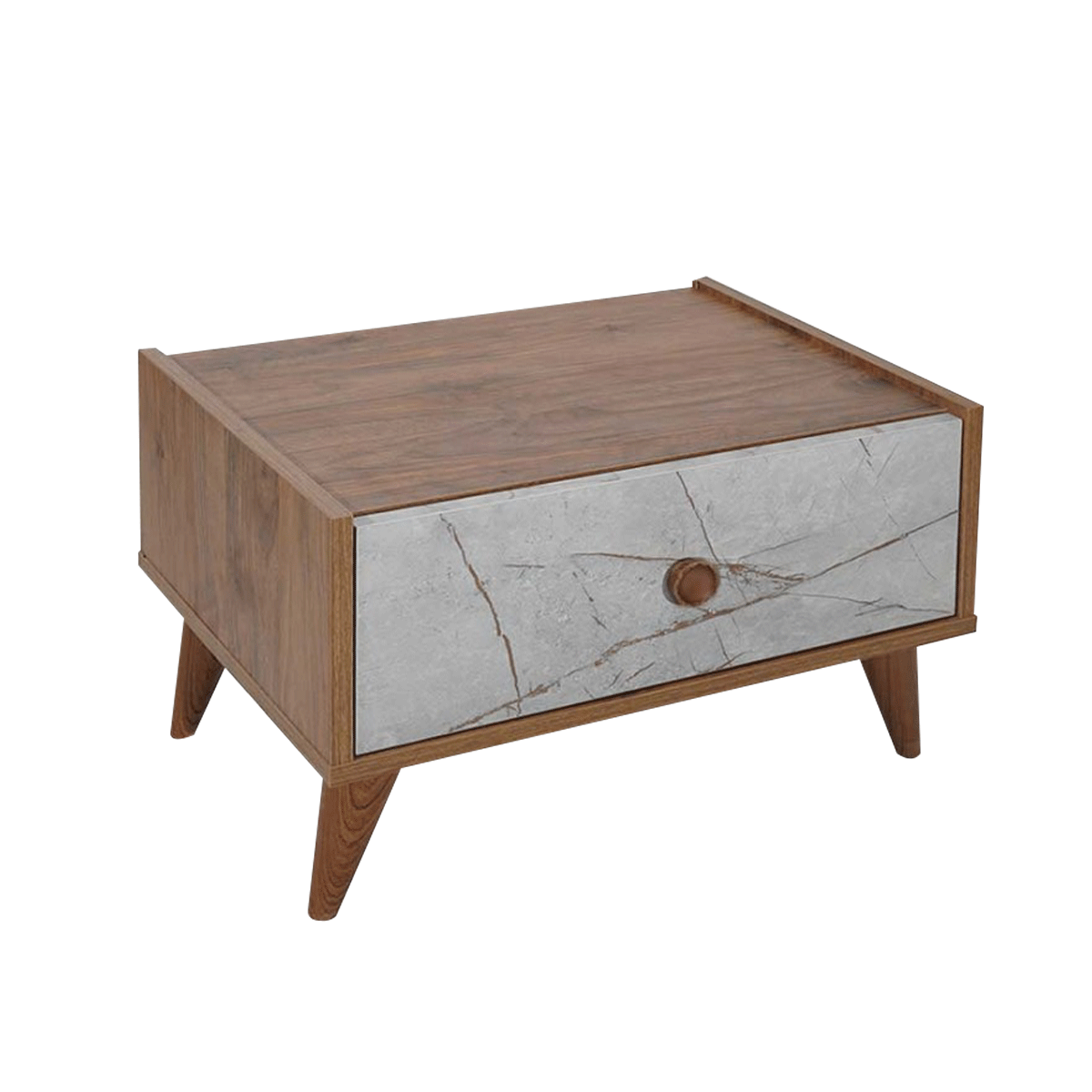 Alexa Nightstand Walnut/Marble