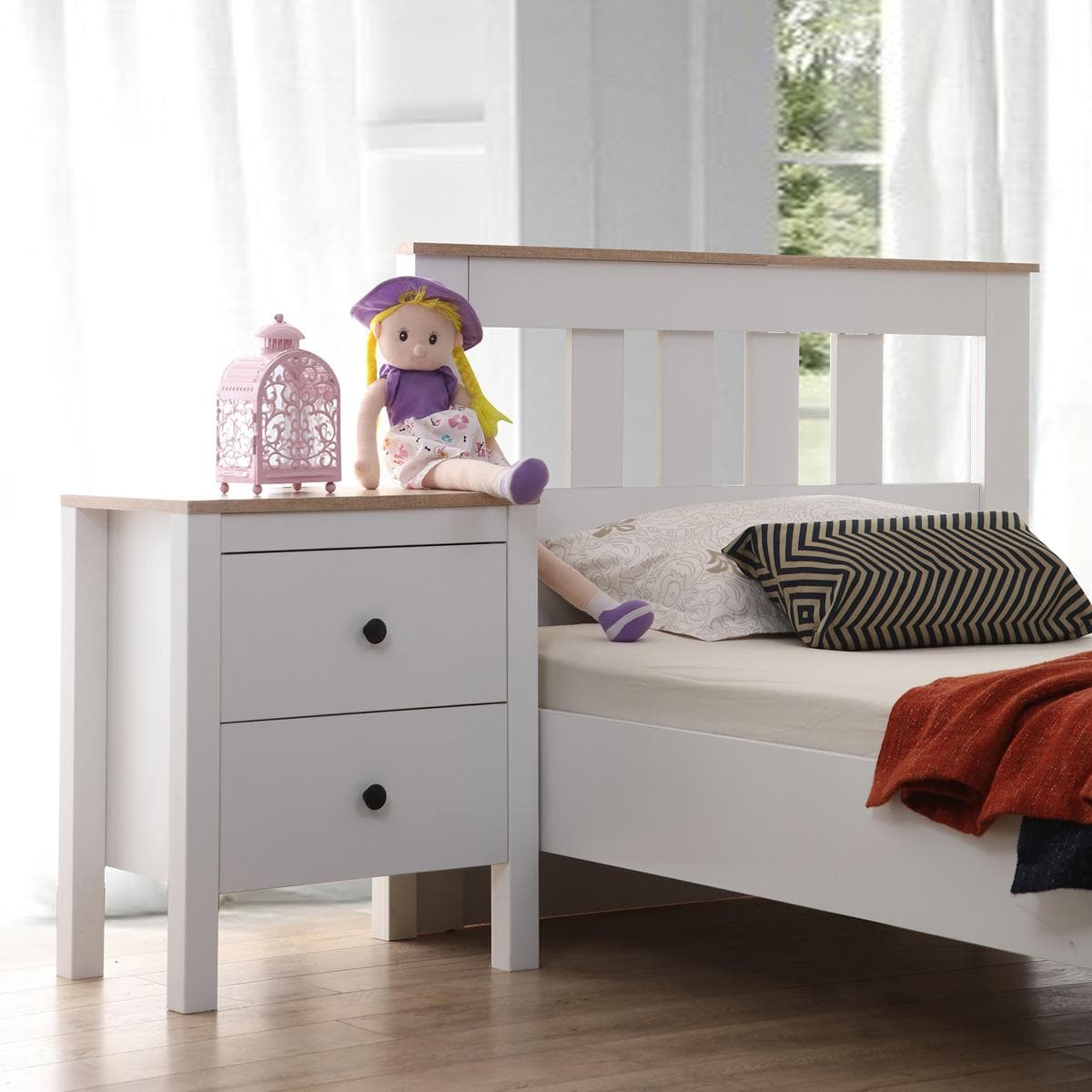 New Hampton Kids Nightstand White/Oak