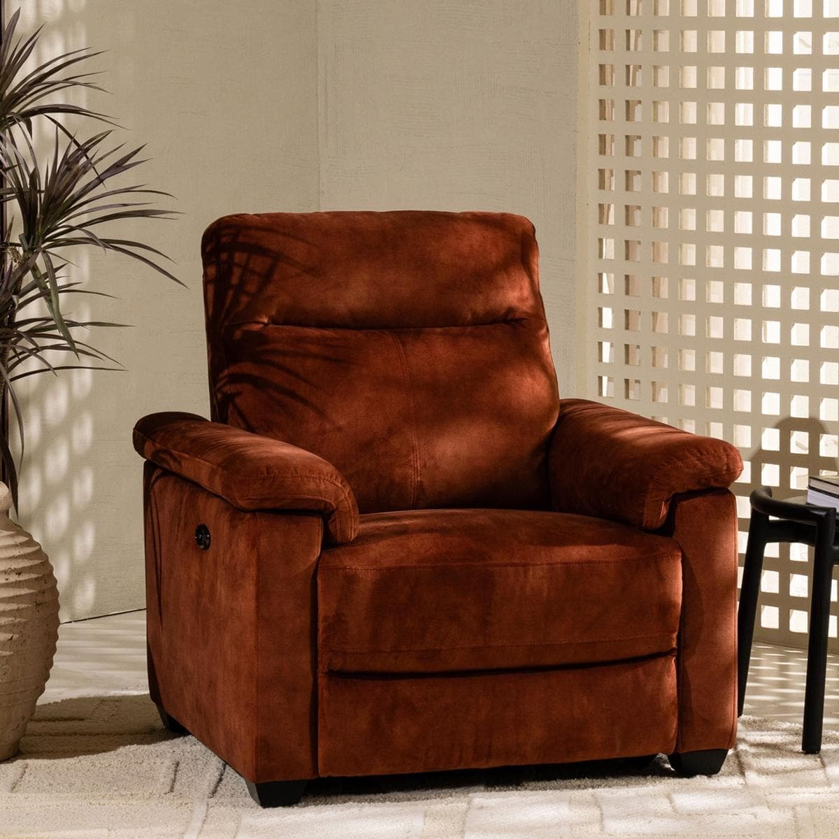 Nutmeg Electric Recliner Brown