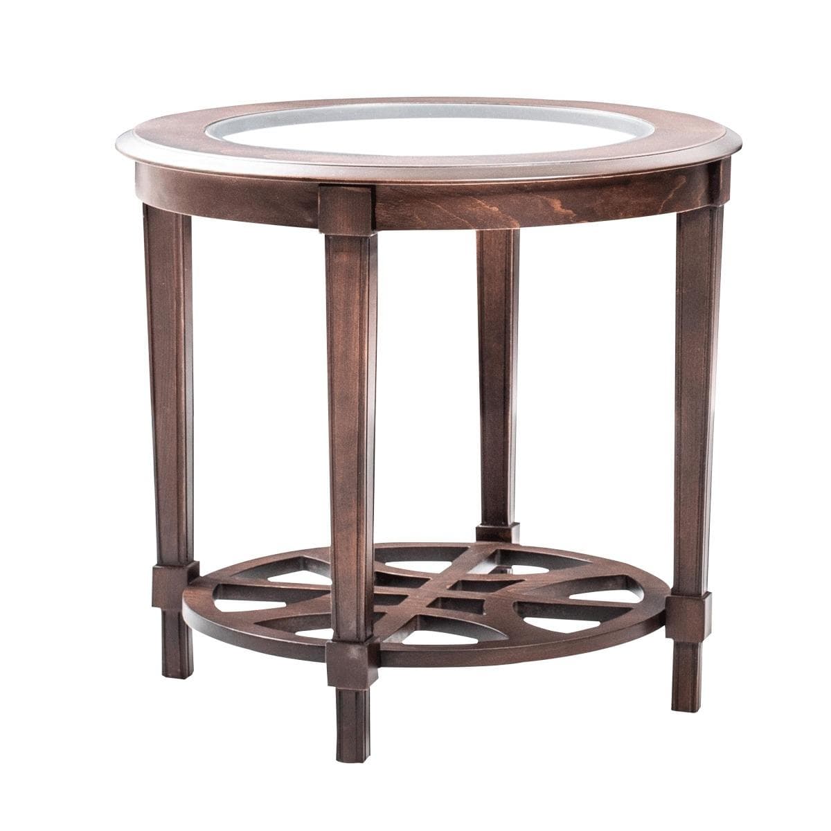 طاولة جانبية أليم بني داكن