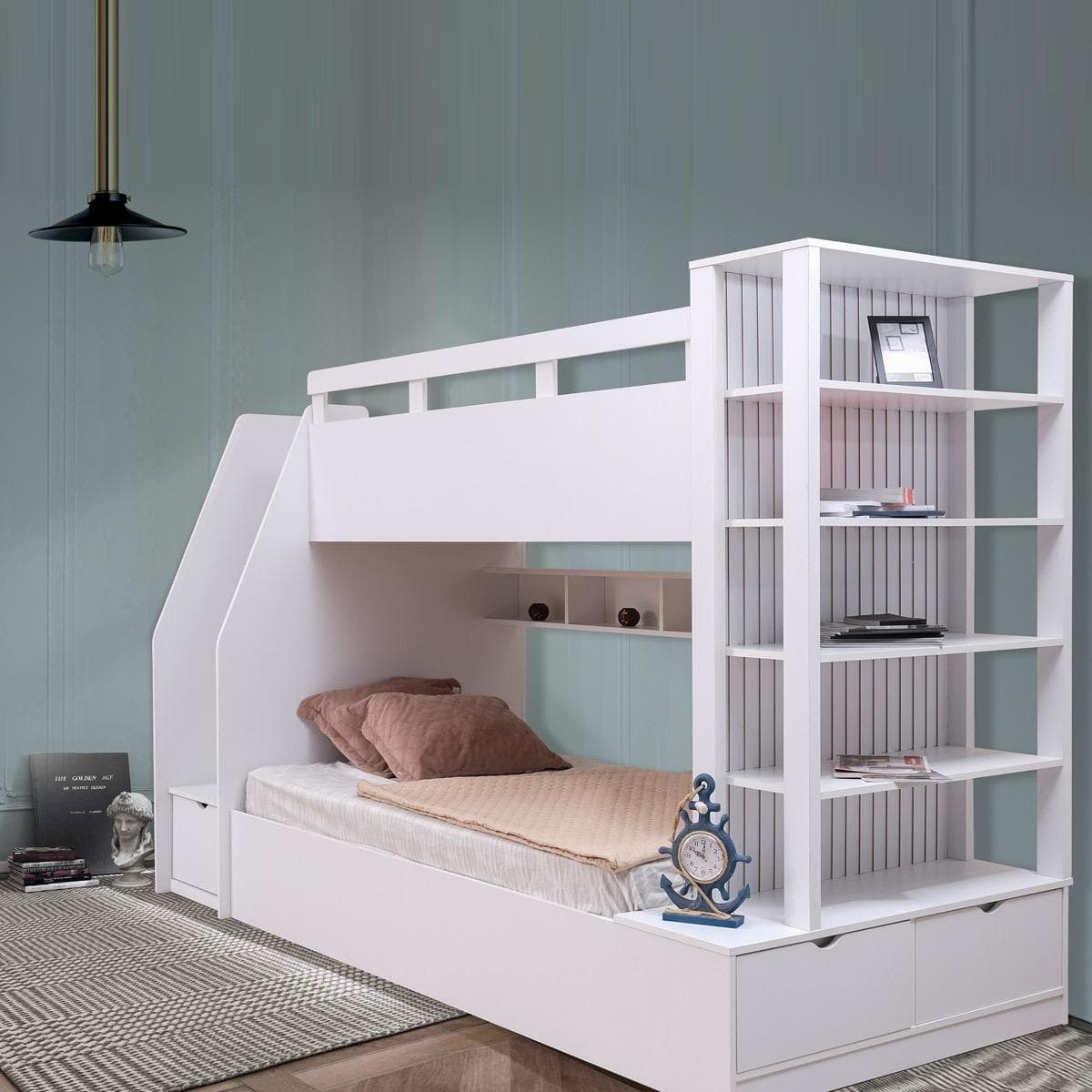 Kent  120X200 / 90X200 Bunk Bed White