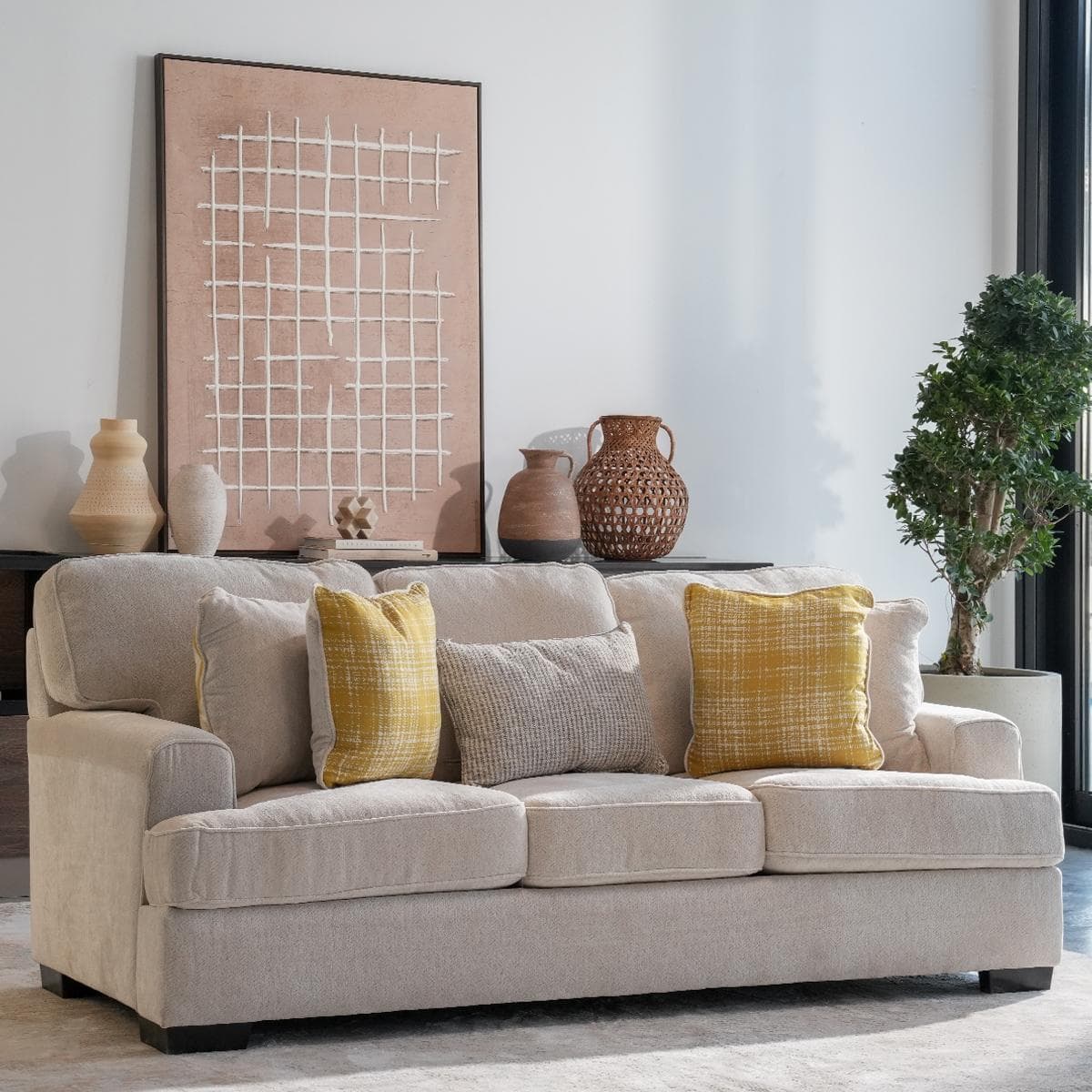 Bridgerton 3 Seater Sofa Beige