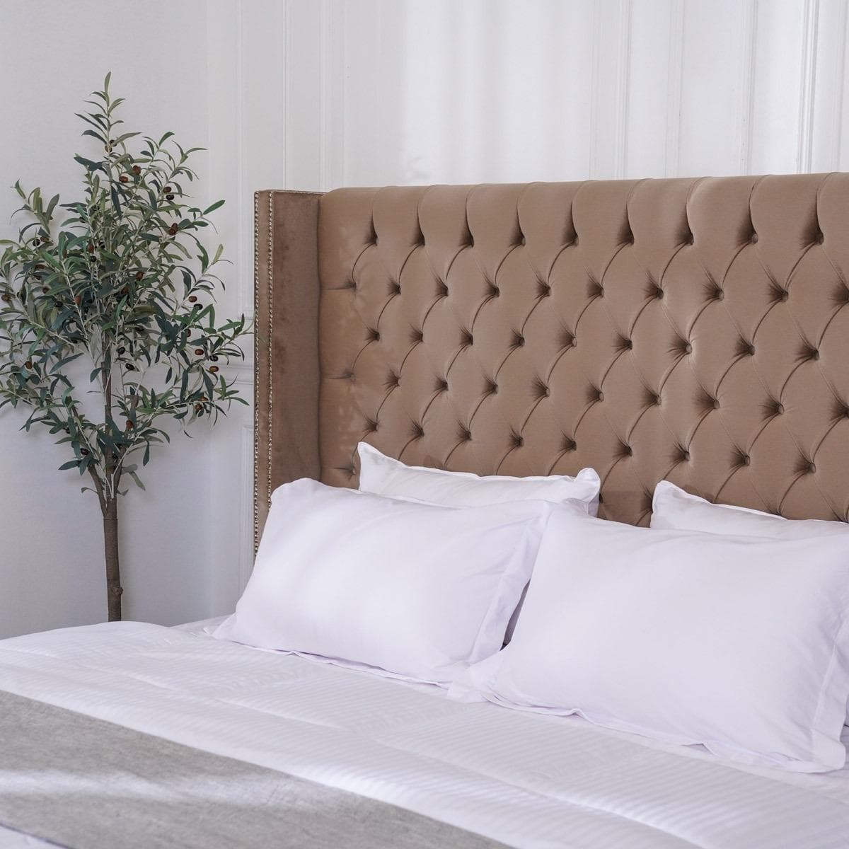 Santana Bed Headboard Beige 140X200 cm