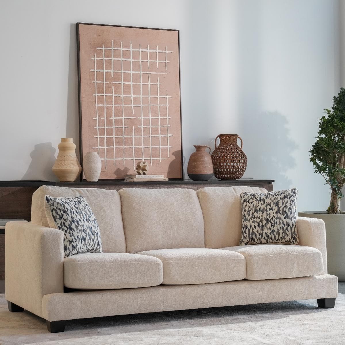 صوفا أبريل 3 مقاعد عاجي