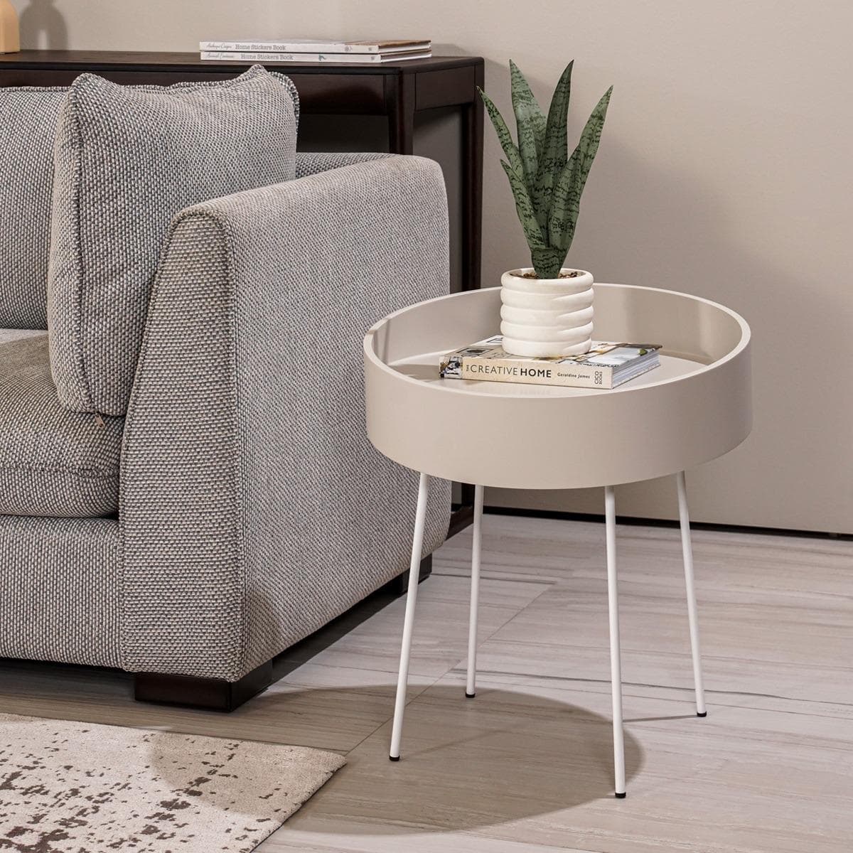 Idea End Table Light Grey