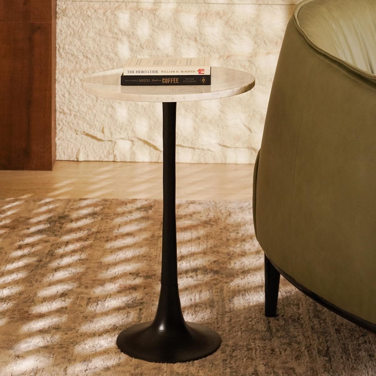 Zia Side Tables White/Dark Brown