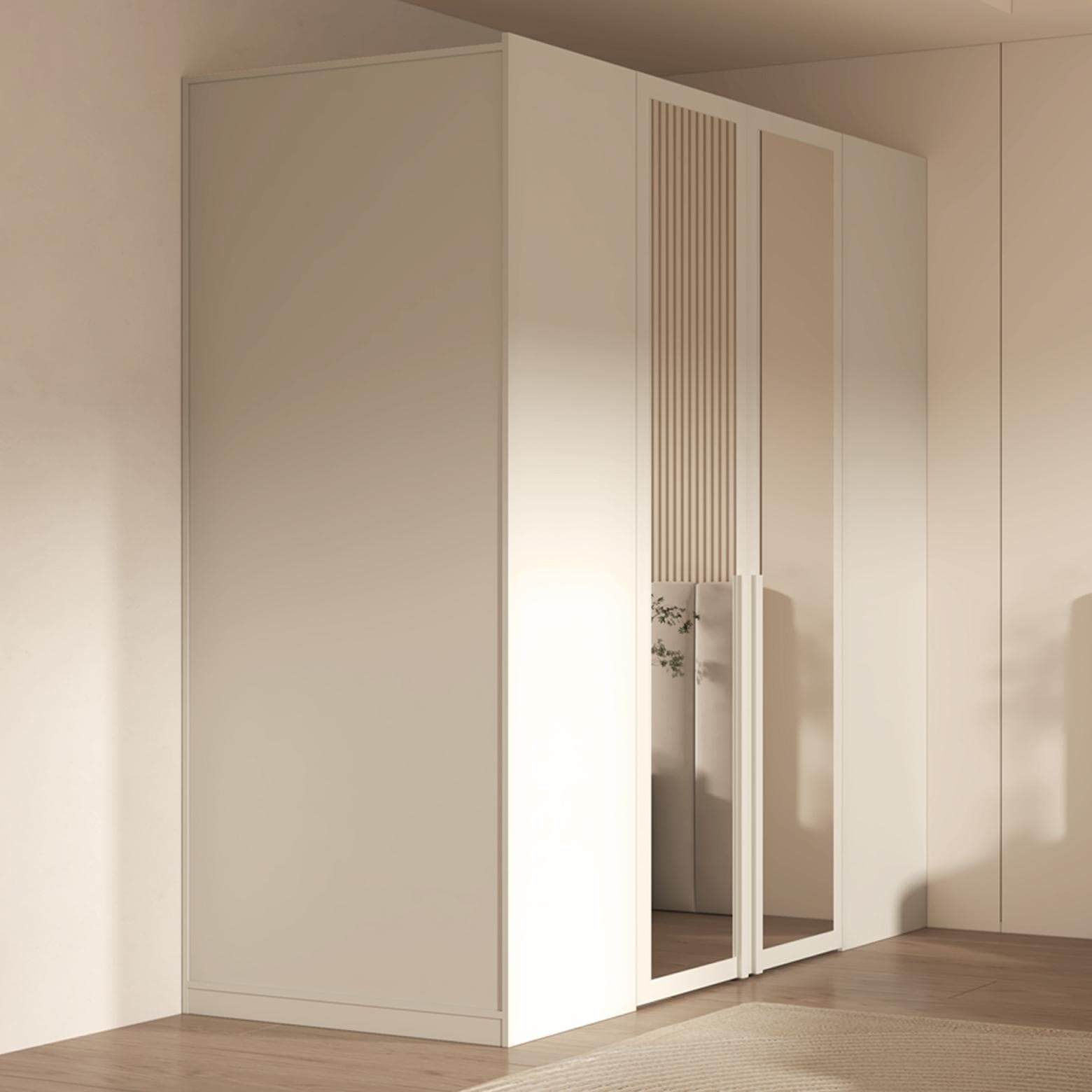 Addison Walk-In Wardrobe with Mirror White