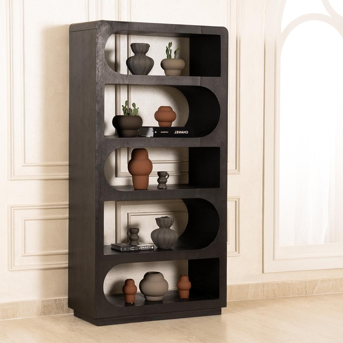 Orenburg Veneer Bookshelf Black