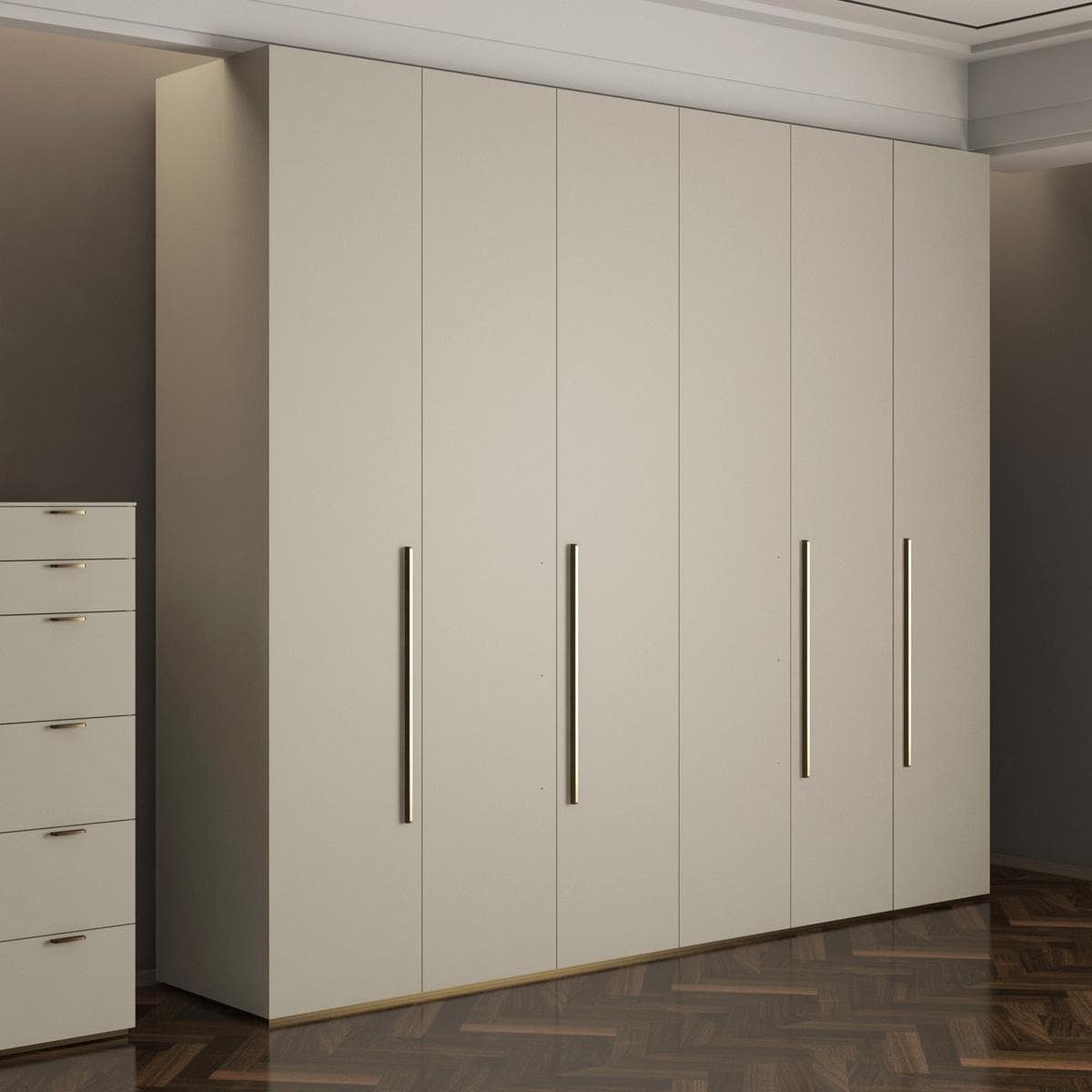New Paul 6-Door Wardrobe Beige