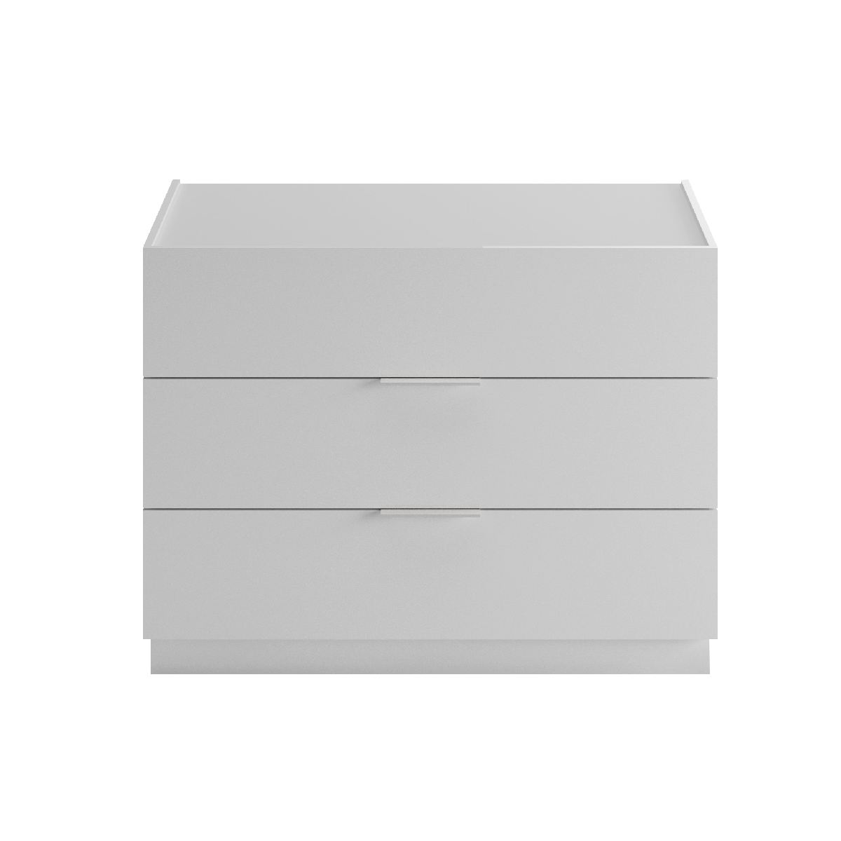 Start 3 Drawers Dresser White Matt