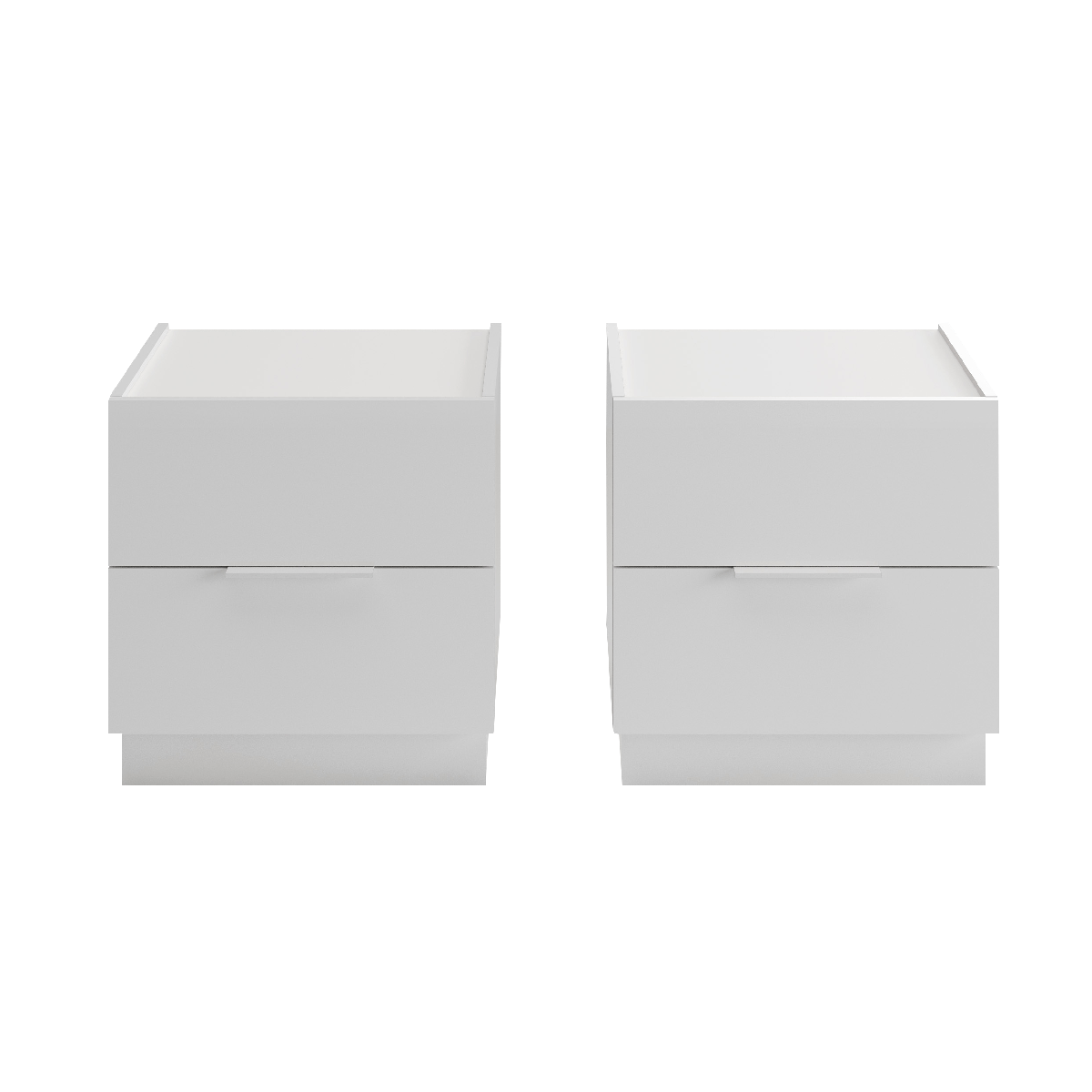 Start Nightstand 2Pcs Matt White