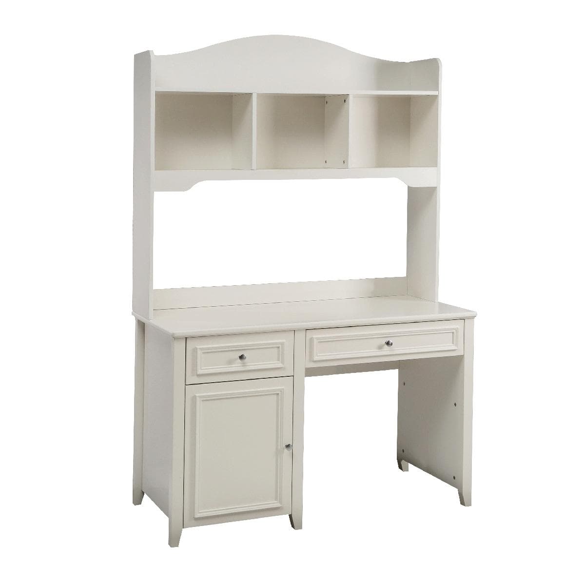 Jeff Kids Study Desk with Hutch White