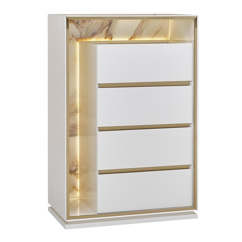Pegaso Chest of Drawers Cream/Gold