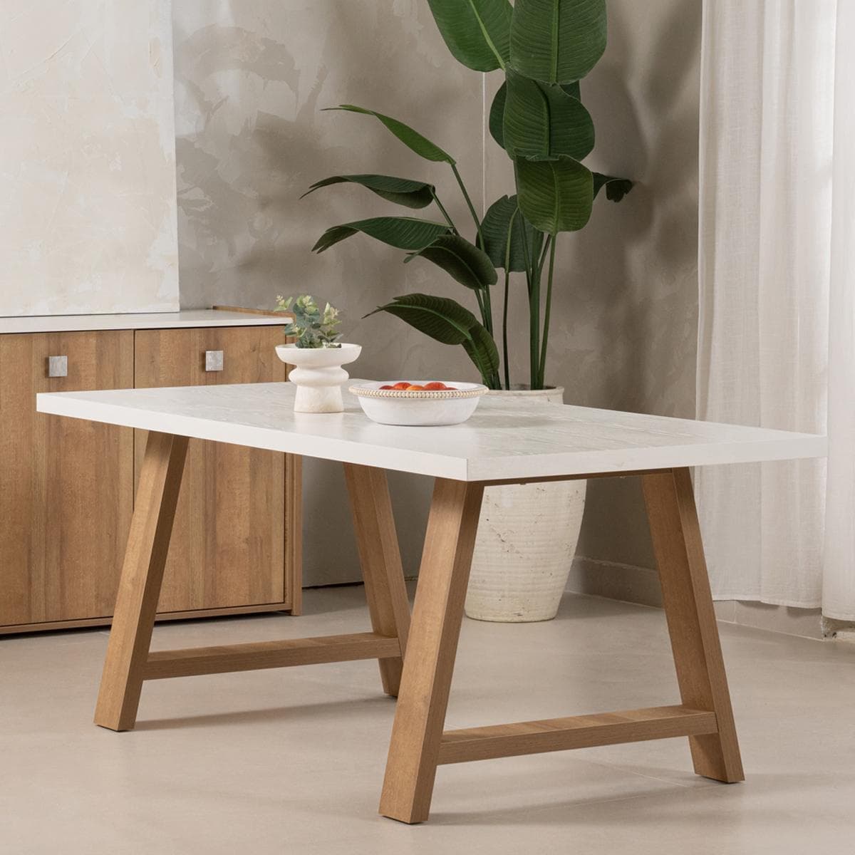 Bella 6 Seater Dining Table White