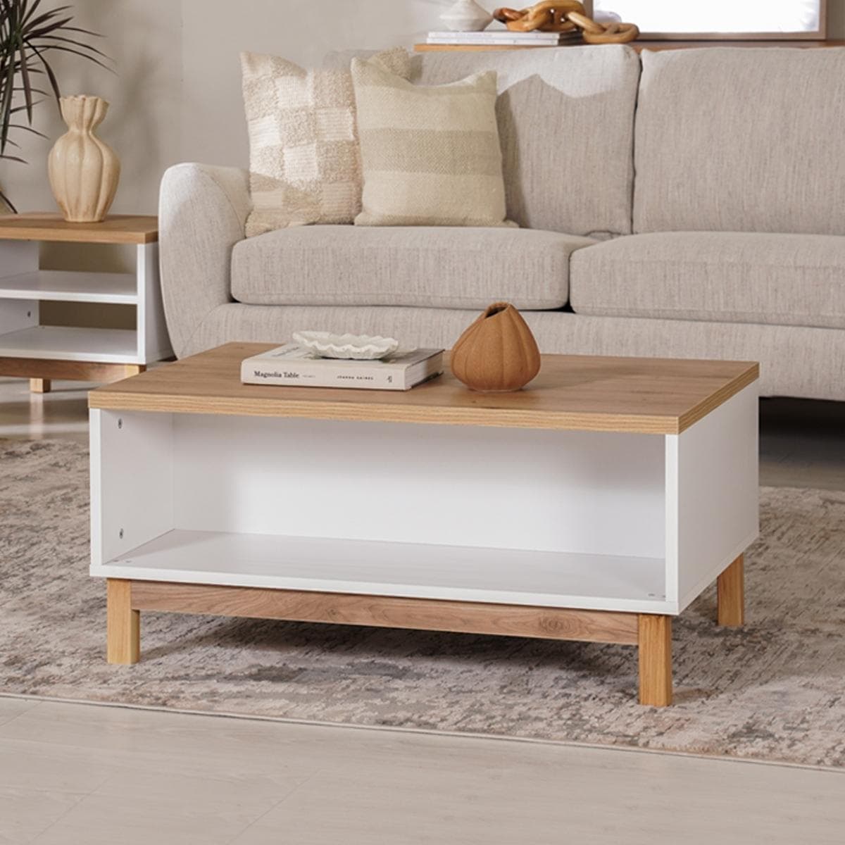 London Coffee Table Oak/White