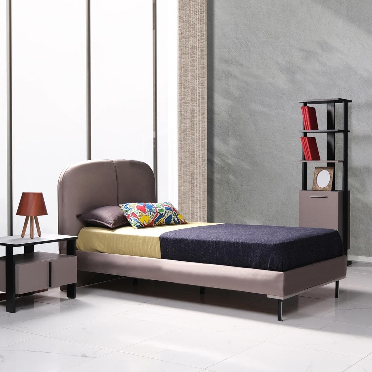 Hardal 120x200 Kids Bed Light Grey/White