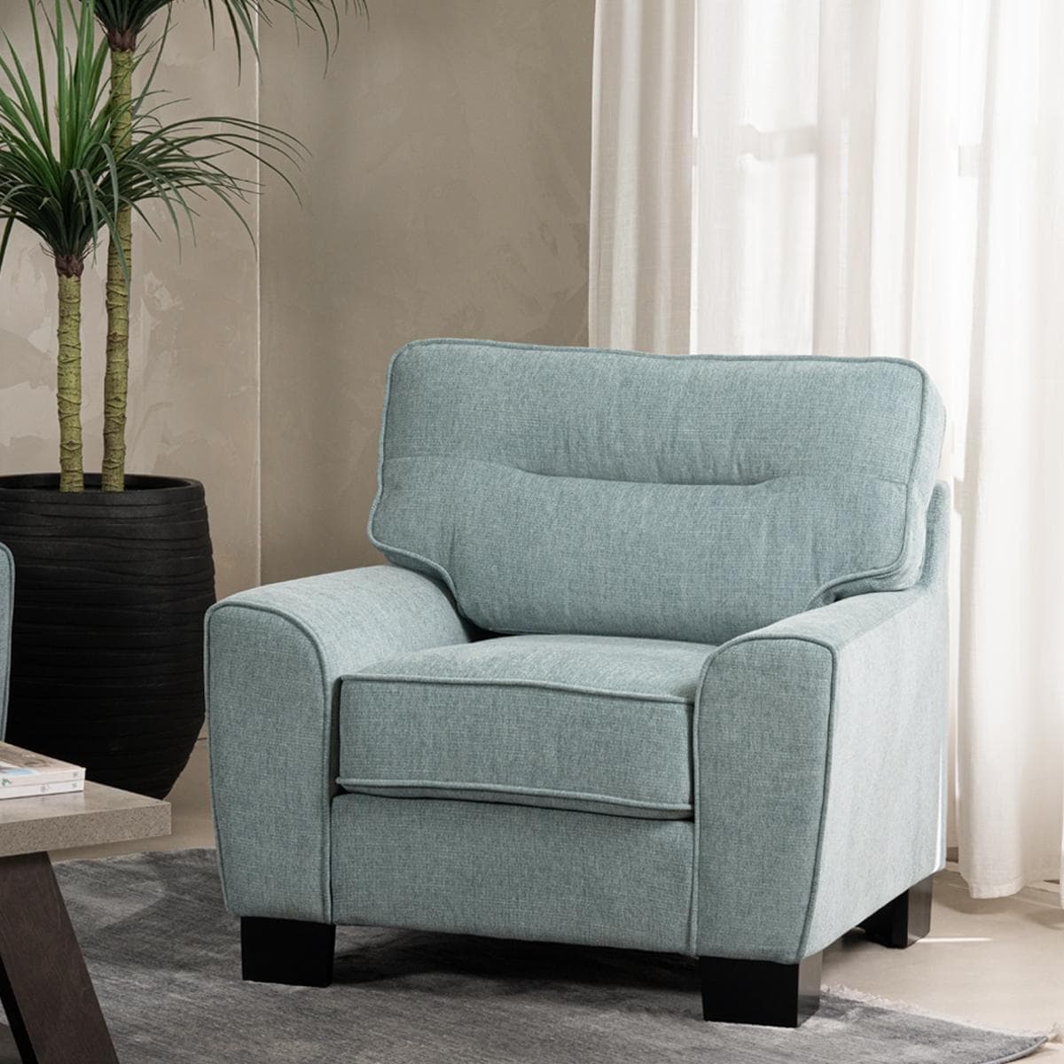 Jasper 1 Seater Sofa Light Blue