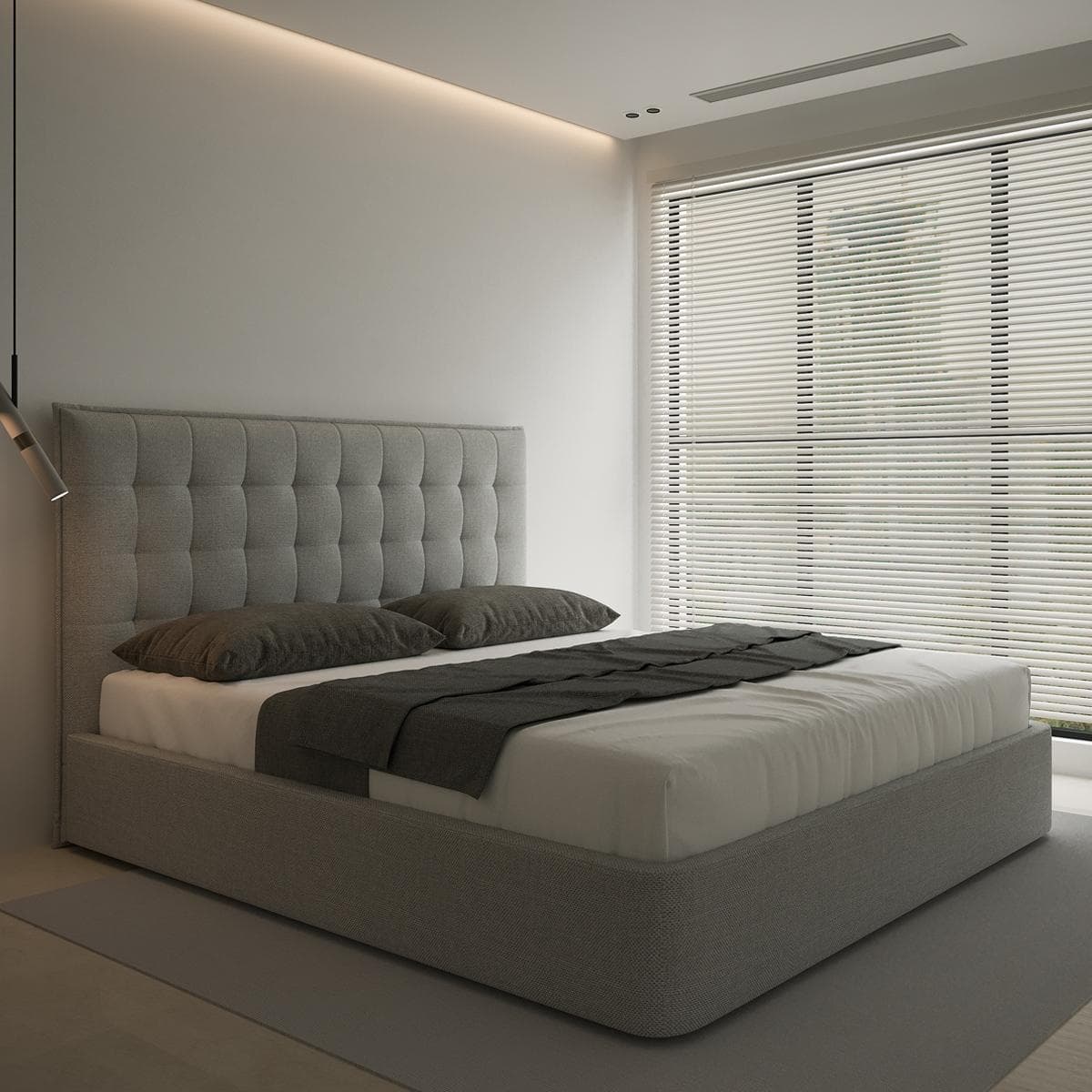 Roviga 200x200 Bed Off-White
