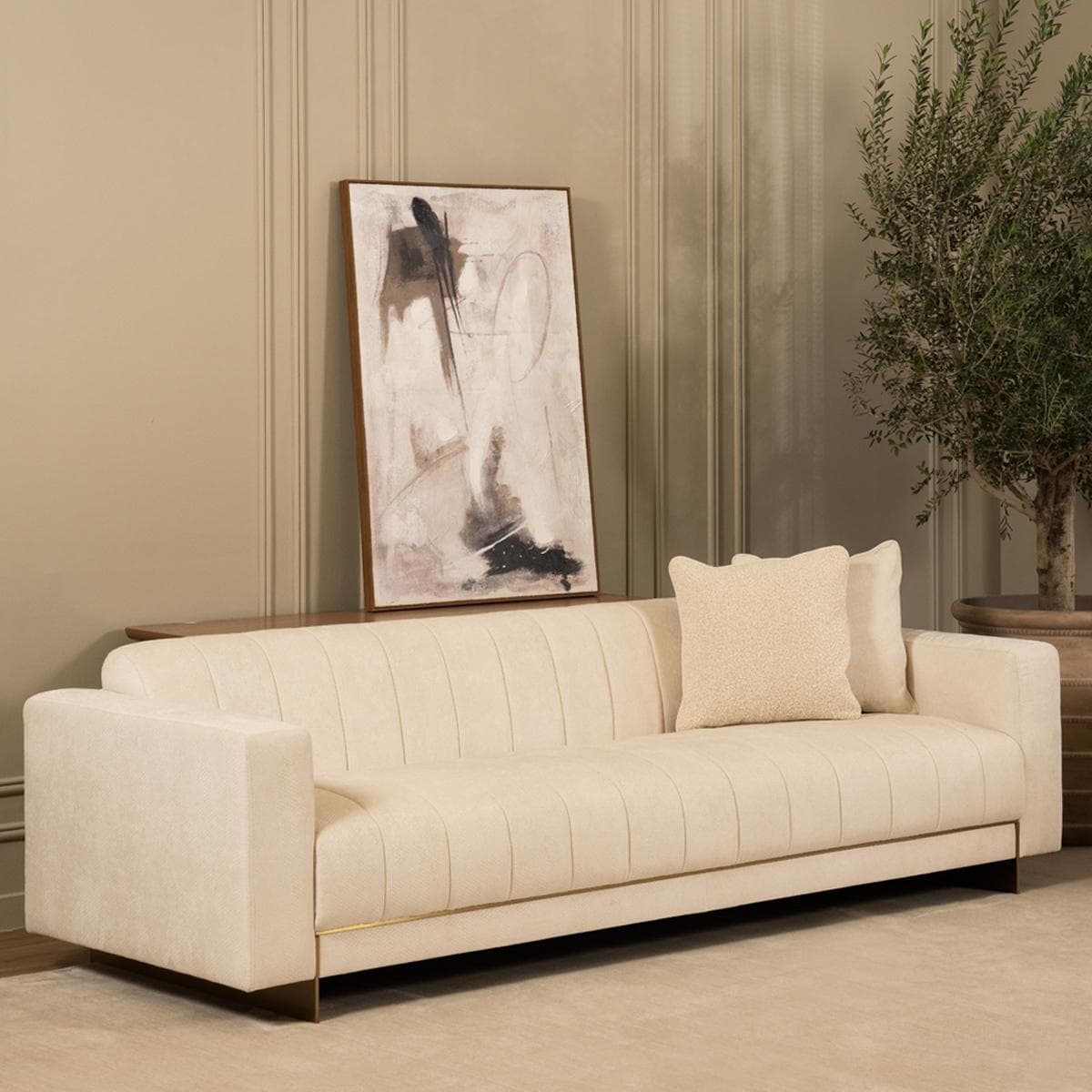 Ella 4 Seater Sofa Beige