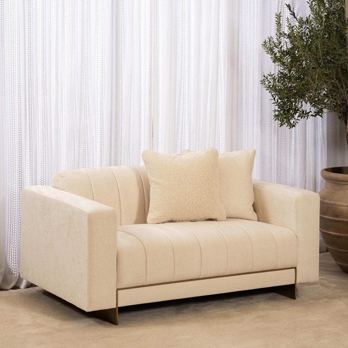 Ella 2 Seater Sofa Beige