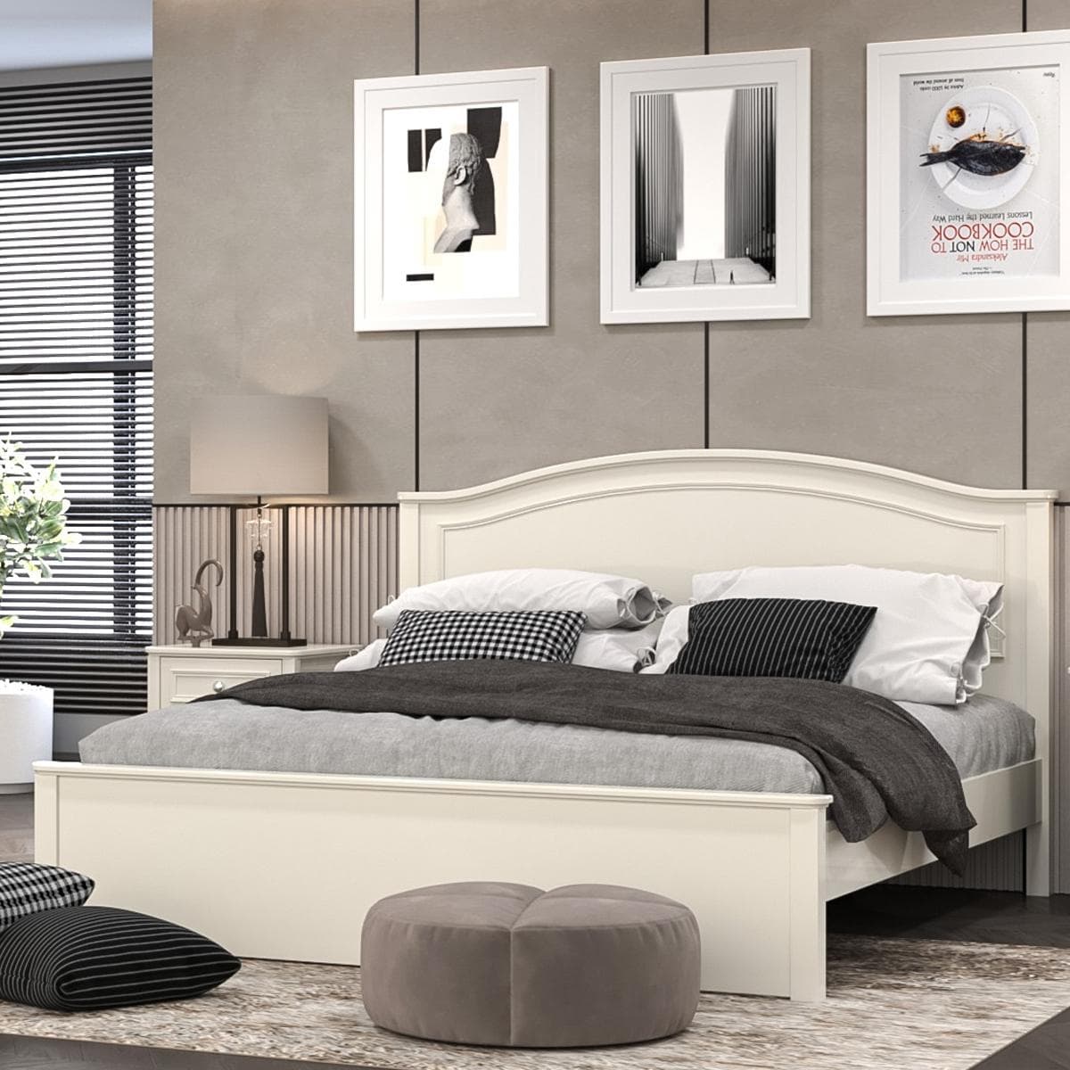 Jeff 180x200 Bed White