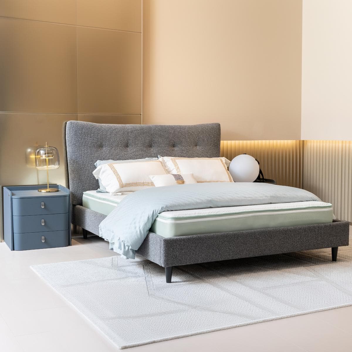 سرير كونور 180×200 رمادي  