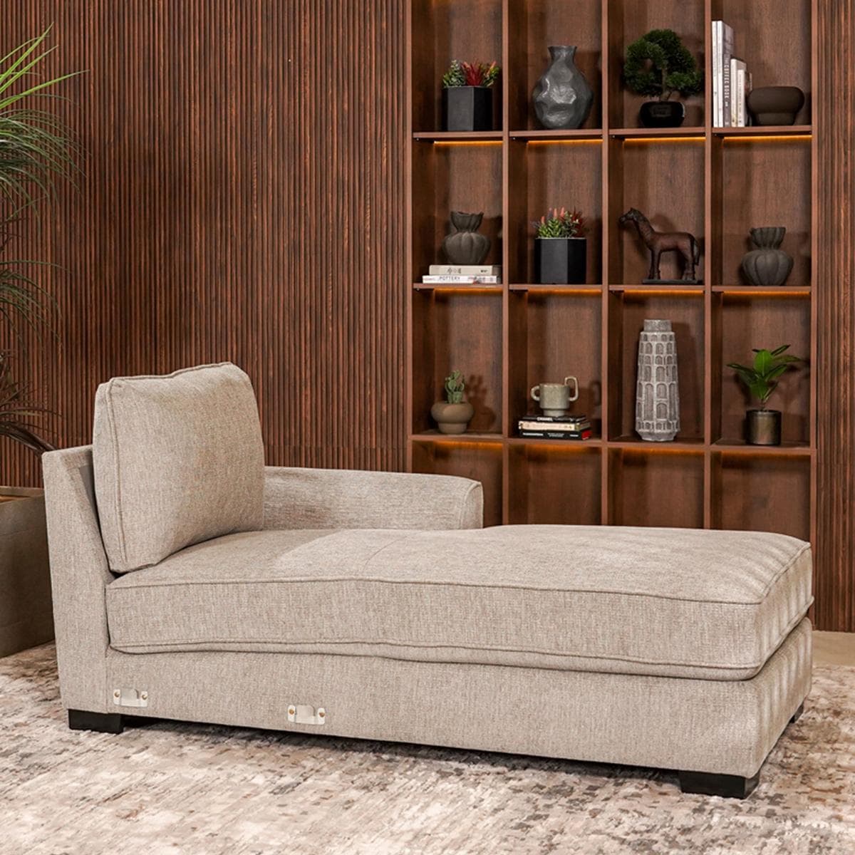 شيزلونج درو ذراع يمين رمادي فاتح