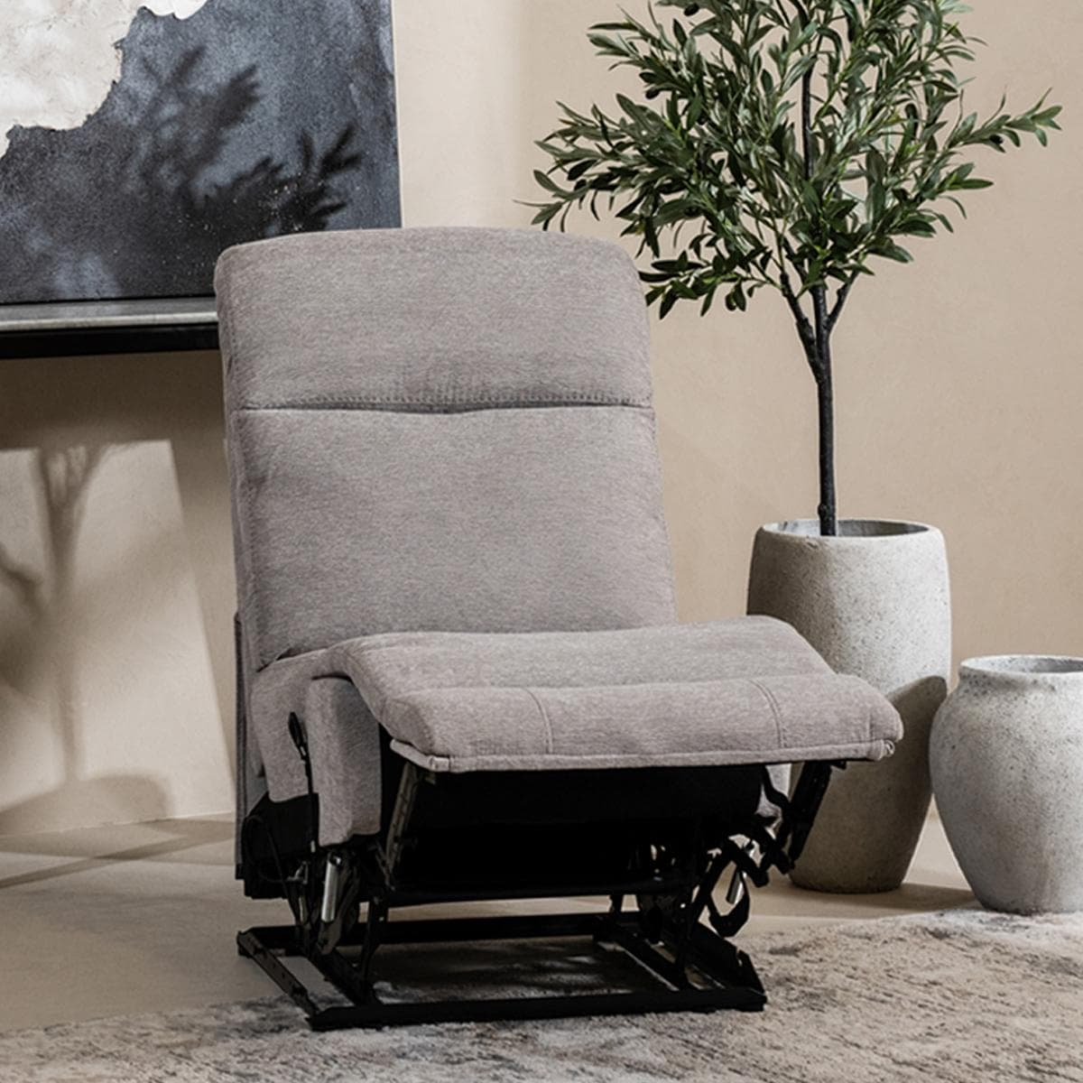 Alaska Armless Modular Recliner Light Grey