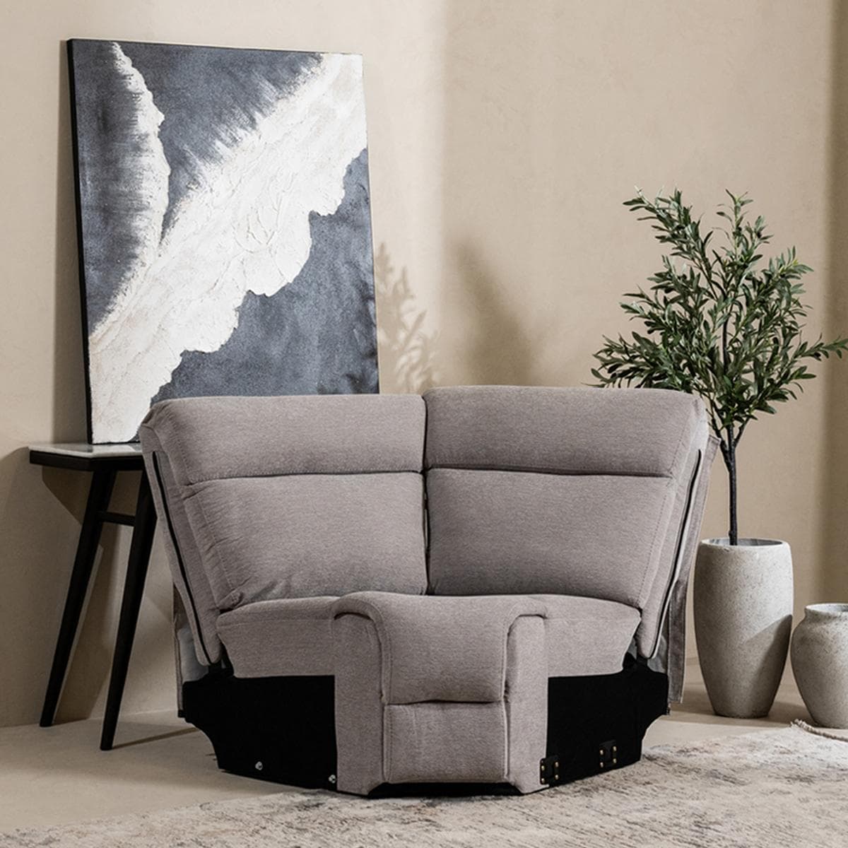 صوفا ويدجي ألاسكا رمادي فاتح