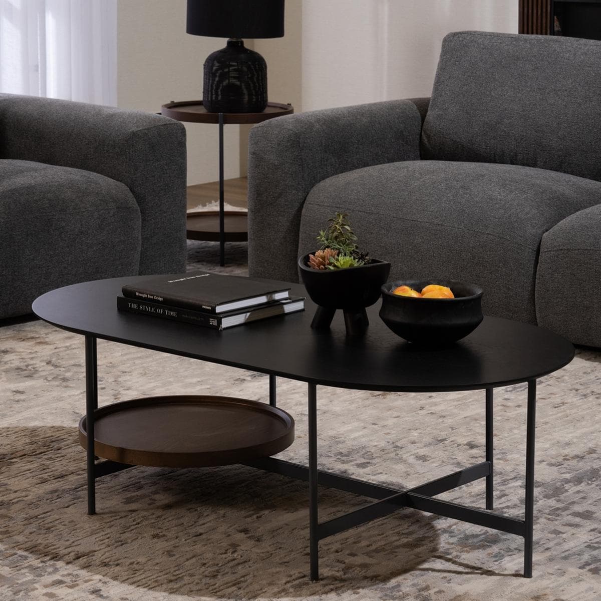 Fuji Coffee Table Black Oak