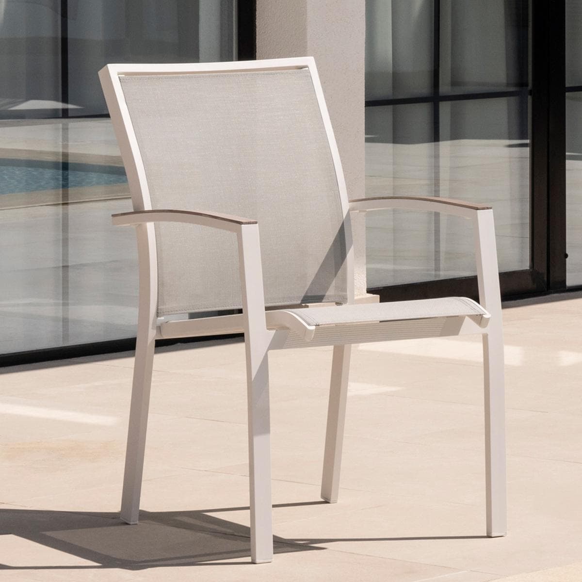 Linda Garden Dining Chair White