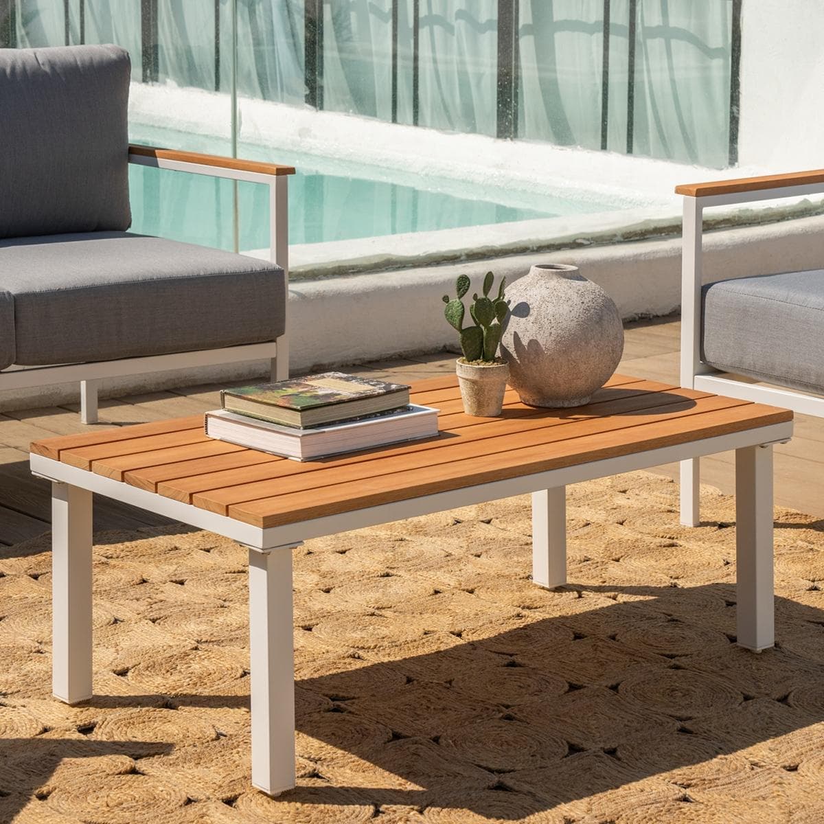 Madrid Garden Coffee Table White/Light Grey