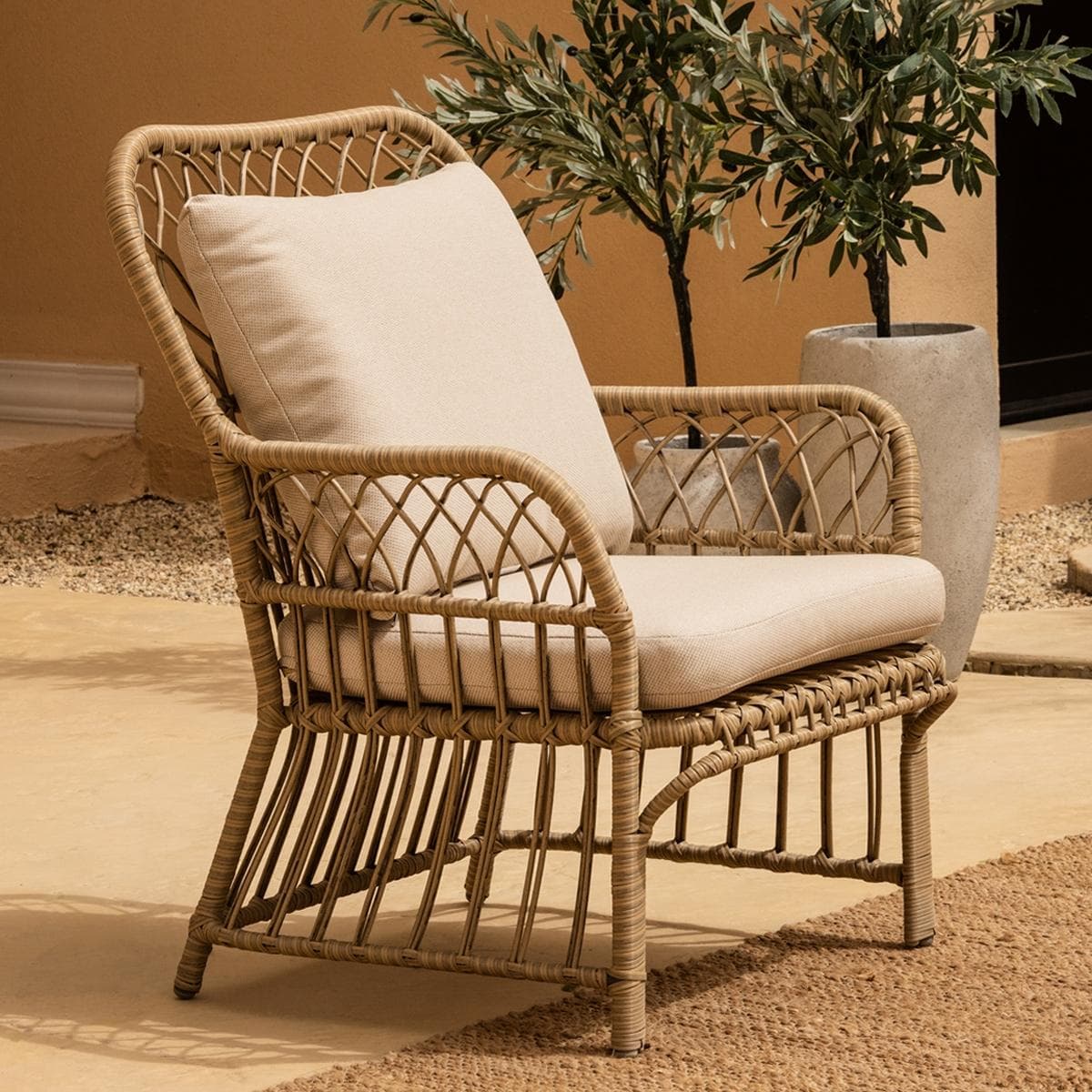 Modena Single Garden Sofa Beige