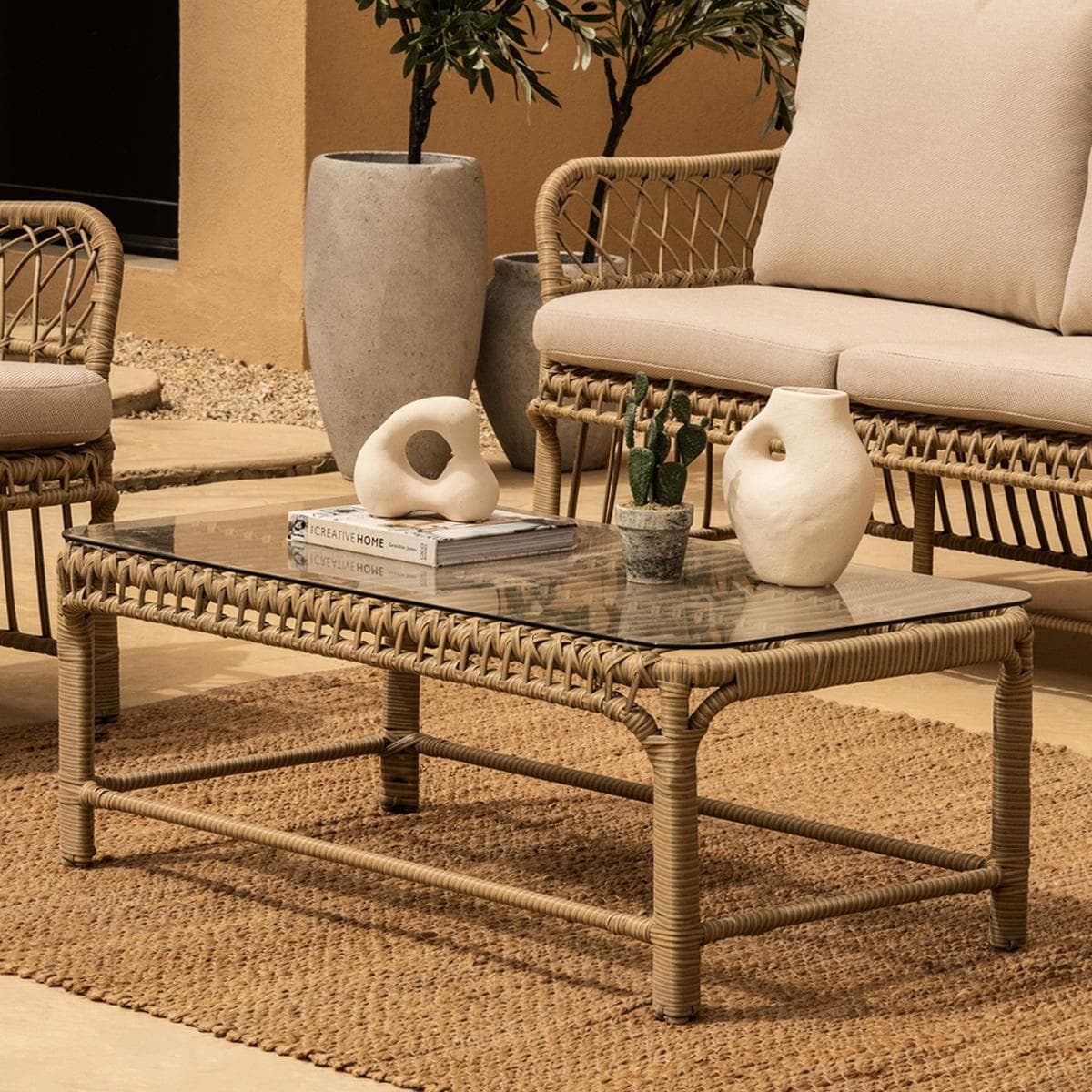 Modena Garden Coffee Table Beige